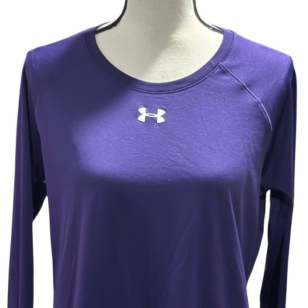 Under Armour Women’s Long Sleeve Performance Shirt Purple Medium - Picture 3 of 5